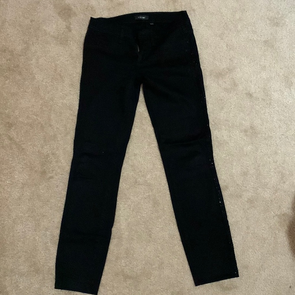 Bebe Black Side Rhinestones Pants